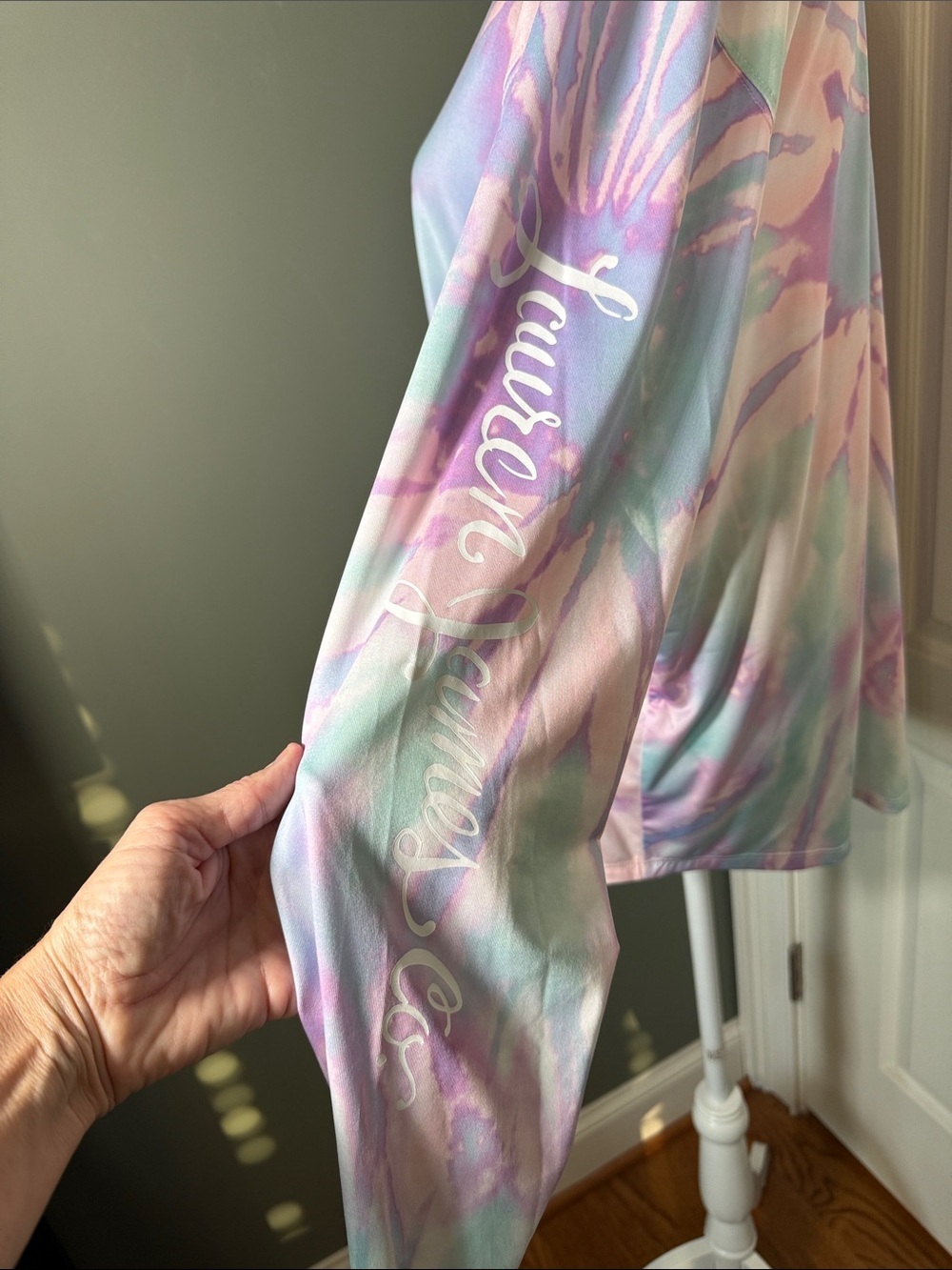 Lauren James Pastel Tie Dye Long Sleeve Sun Shirt XL NWOT - Picture 4 of 7